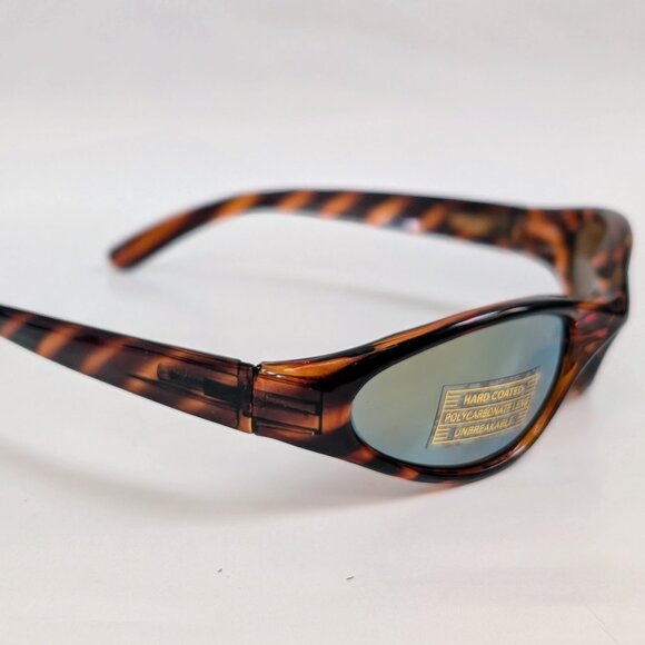 NWT Vintage 90's PC Rectangle Sport Wrap Sunglasses (S. Tortoise) - Picture 2 of 5